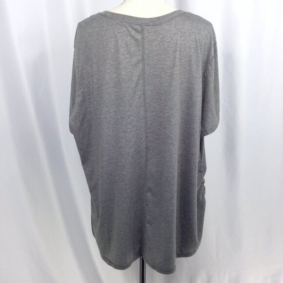 Terra & Sky Graphic Print Tee Womens Plus Size 3X 24W-26W Gray Short Sleeve - Picture 3 of 6